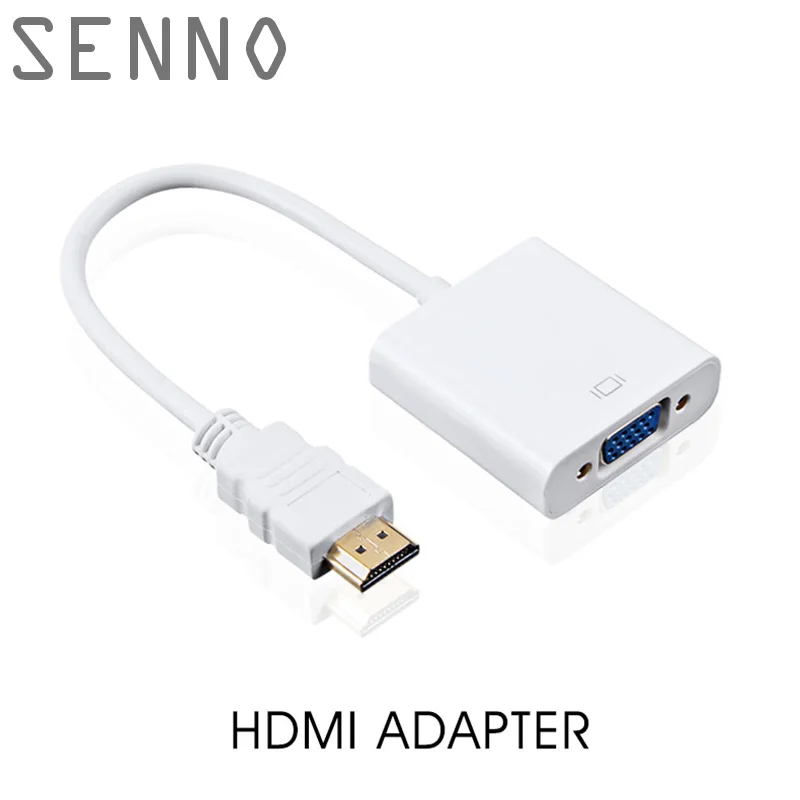 0,25 м Мужчина HDMI к VGA Женский HDMI адаптер VGA Video Converter 1080 P цифро-аналоговый аудио для портативных ПК Tablet проектор