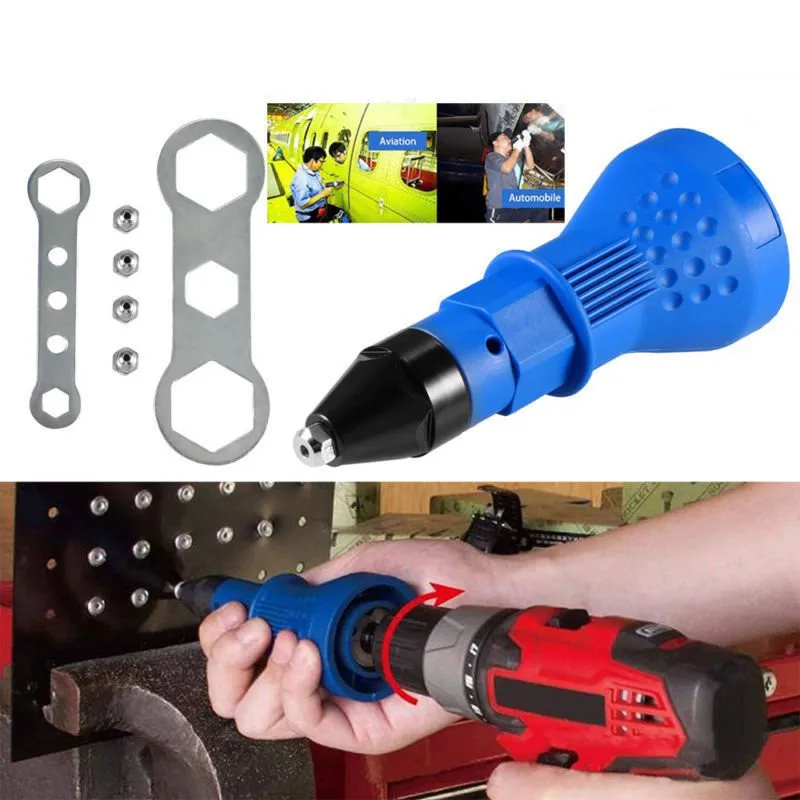 Nut Rivet Gun Electric Drill Tool Cordless Riveting Insert Adaptor
