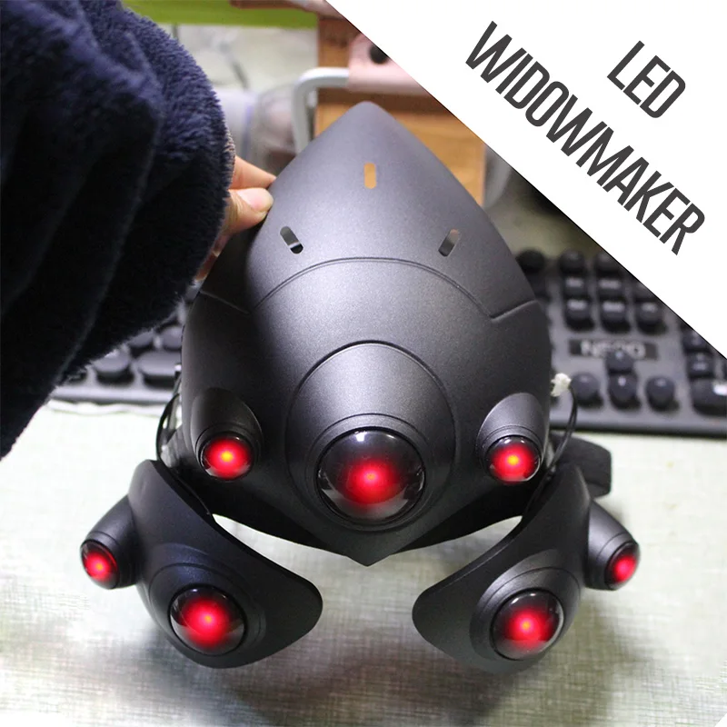 С дышащим светодиодом! Два режима! Шлем Widowmaker для косплея маска с линзой