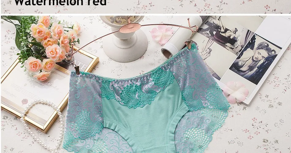 Underwear Women Briefs Sexy Women's Panties Full Transparent Lace Seamless Sexy Plus Size Women Cotton Underwear Panty 34
