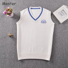 Japonés de Muy Buen Gusto de La Escuela Secundaria Uniforme Chaleco Mamegoma Animal de la Historieta Del Bordado Suéter Dulce Lindo Anime Cosplay Jerseys JK Niñas