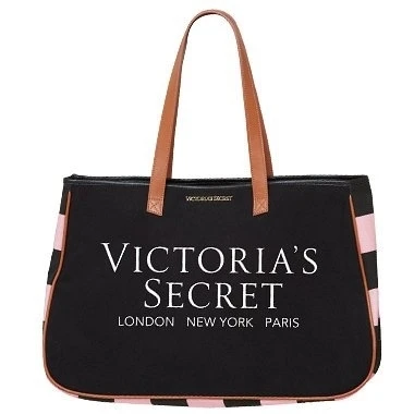 El secreto de Victoria grande bolso de totalizador de la lona negro|Bañera|  - AliExpress