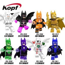 10 компл. PG8078 Супер Герои Индиго племя Джокер Зеленый Синий Пурпурный Красный фонарь блоки "бетмен" строительные блоки лучшие детские подарочные игрушки