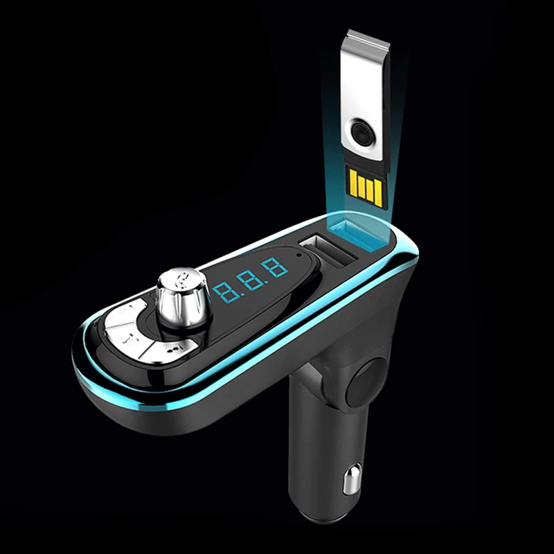 Беспроводной Bluetooth fm-передатчик Hands-free автомобильный комплект Двойной зарядное устройство usb радио модулятор аудио MP3 музыкальный плеер