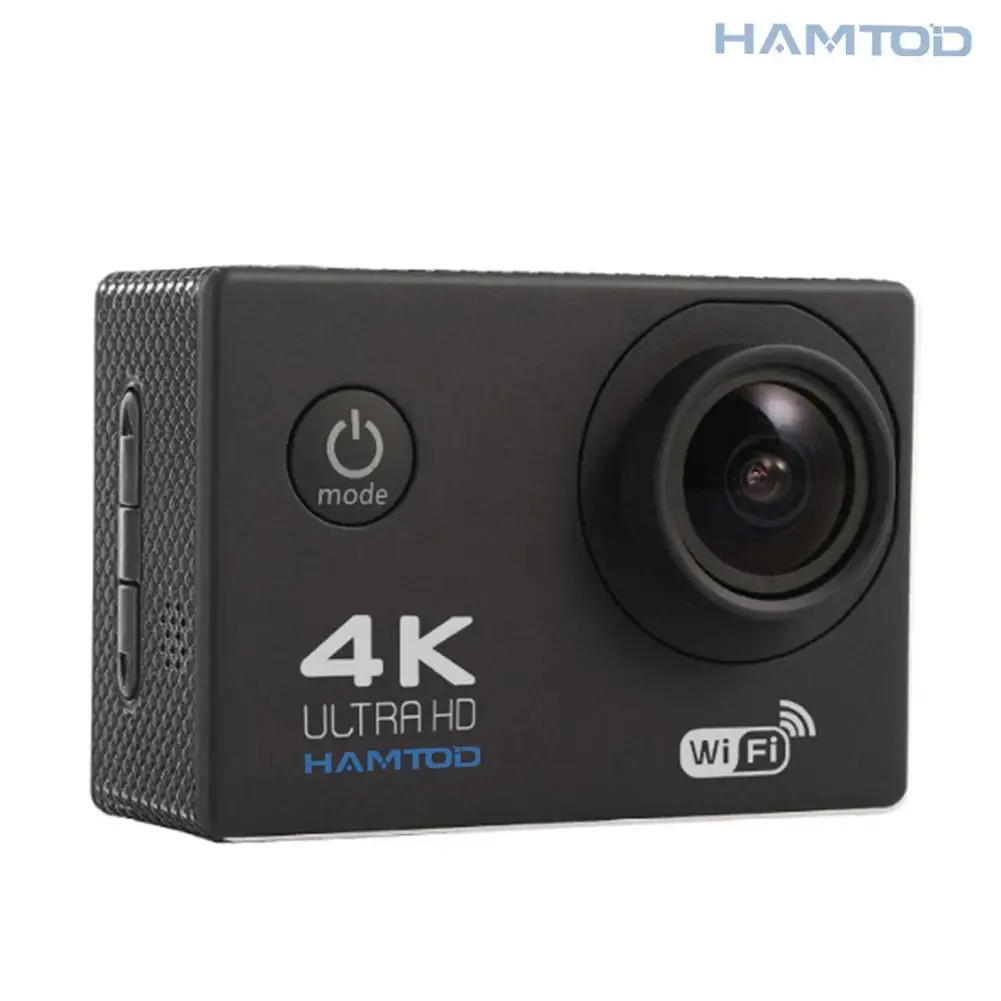 HAMTOD H9A 2,0 дюймовый ЖК-экран HD 4 K WiFi камера движения 120 градусов широкоугольный объектив с водонепроницаемым корпусом Детский комплект подарок - Цвет: Black
