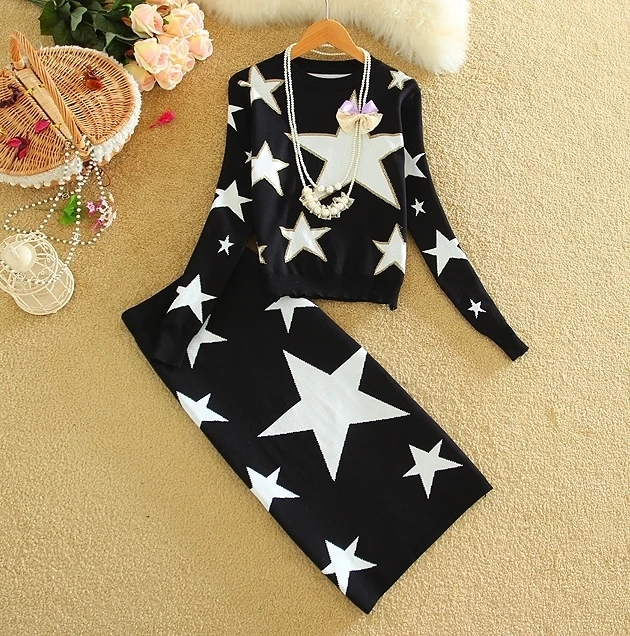 2piece Set Women Tracksuit Sweatsuit Skirt Set Female Autumn Spring