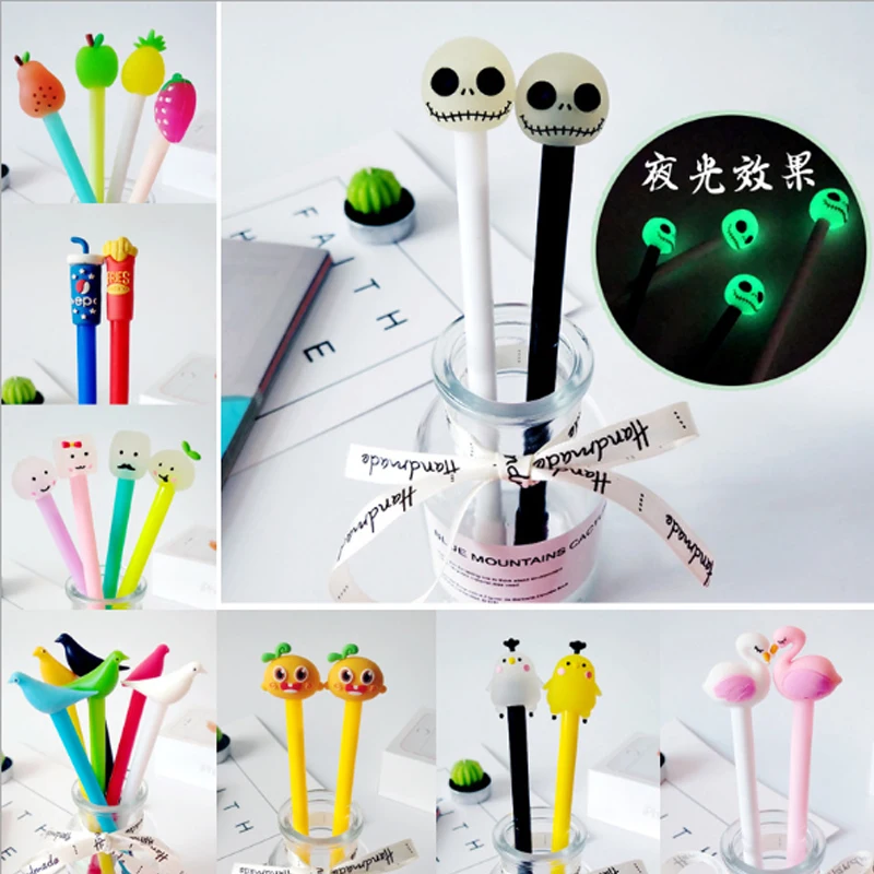 

a pen Office Stationery Cartoon Gel Pens Kawaii Cool Pen Waterborne Signature Pen Student School Supplies Variety Of Optional
