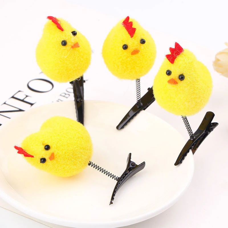 

1Pcs Girls Kids Cute 3D Chicken Star Heart Hair Clip Hairpin Home Wedding Holiday Part y Gifts Party Favors
