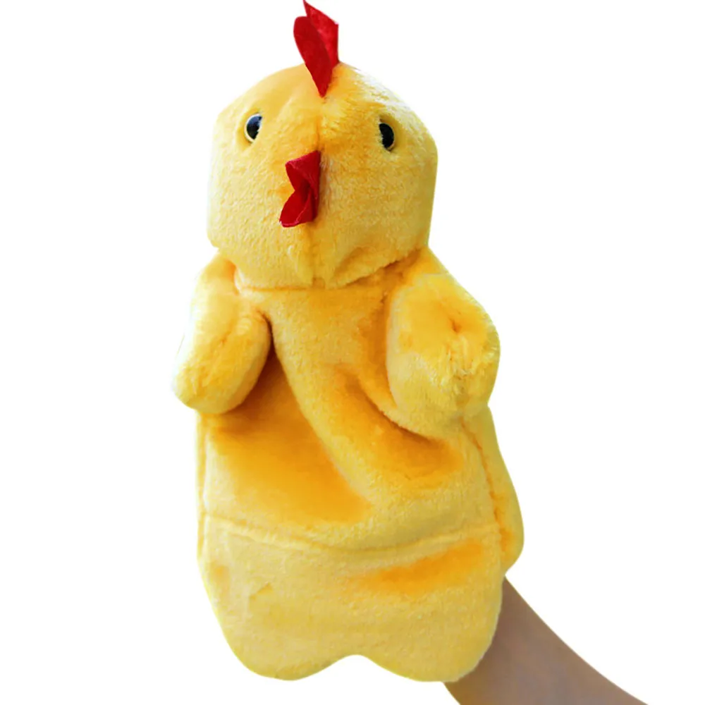 

Chicken Hand Puppet Glove Toy Cartoon Animal Doll Figure Toys Hand Puppets For Kids Kawaii Marionette Puppets wholesale A8719