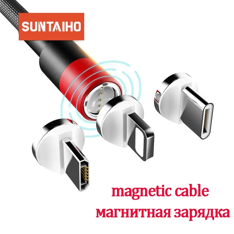 Suntaiho USB C Магнитный кабель для oneplus Xiaomi Mi 9 зарядка iOS 13 iPhone 8 передачи данных samsung Galaxy