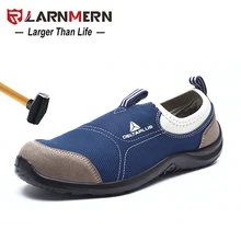 LARNMERN/Мужская Рабочая обувь со стальным носком; Легкие дышащие кроссовки с защитой от ударов и проколов; повседневные кроссовки
