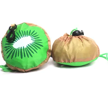 

5Pcs/lot Cute Eco Reusable Shopping Bag Kiwi Fruit minimalist Custom Folding Reusable Handle Grocery Recycle Storage Nylon bag