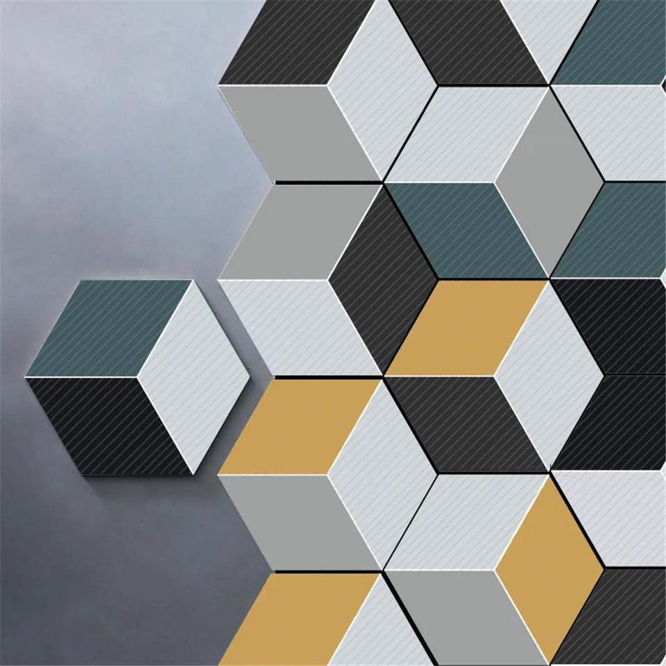 2019 10pcs Set Hexagon Wall Tile Stickers Diy Art Decor Stickers Diy Art Wall Decor