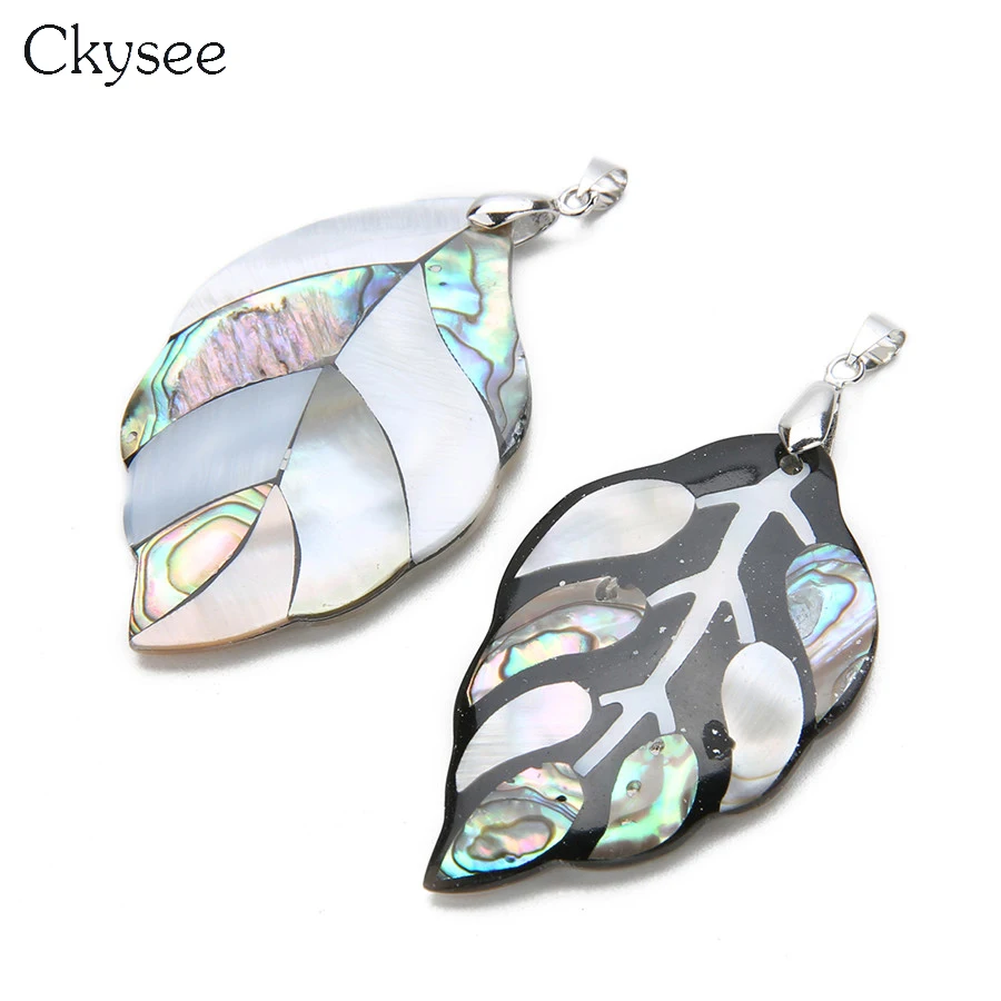 

Ckysee Bohemian Natural Freshwater Mother Of Pearl Shell Leaf Pendant 6 Styles Curved Charm Pendant Diy Necklace Jewelry Making