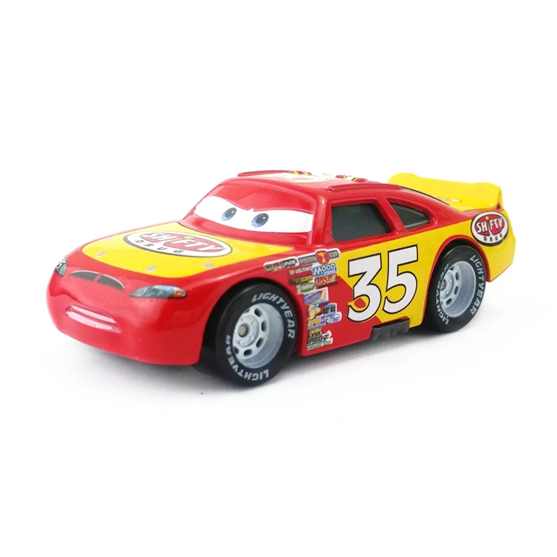 Машинки из мультфильма Disney Pixar Тачки гонщики № 4 123 Цыпленок Hicks Молния Маккуин 1:55