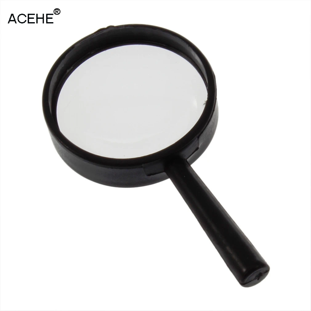 

ACEHE Mini Pocket 1pc Handheld Reading 5X Magnifier Hand Held Magnifying acrylic 25mm Magnifying Glass Lens Reading Microscope