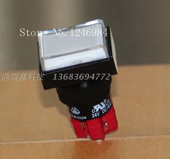 

[SA]D16LMT1-1AB Taiwan Progressive Alliance white rectangle no lock button switch single touch button DECA--10pcs/lot
