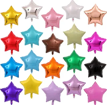 

300pcs multi-color 18-inch five-pointed star aluminum balloon festive party decorations layout balloons