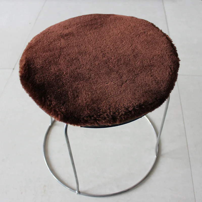 Высококачественная круглая подушка для стула из искусственного меха, зимняя плюшевая подушка для стула/круглая подушка для стула Cojines Almofadas Decorativa - Цвет: SA01-02