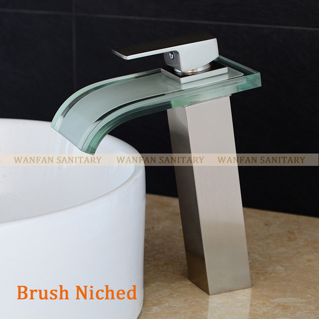 Faucets Black  LED Faucets Nozzle For Faucet Deck Mounted Waterfalll Taps Washbasin Mixer Hot and Cold Water Tap LH-16801