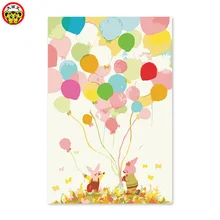 Картина по номерам художественная краска по номеру Цифровая живопись красочные воздушные шары детская живопись много свиней очень простая ручная работа p