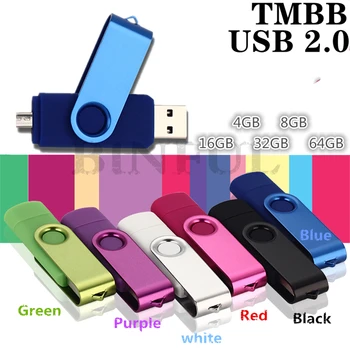 

BiNFUL 10PCS OTG USB Flash Drive 2.0 Memory stick Metal 4GB 8G 16GB 32G 64G Mobile Cell Phone u disk Android Pen Drive Pen Drive
