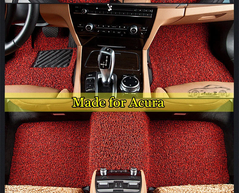 PVC Coil Car Floor Mats for Acura ILX TL zdx rdx tsx RL car carpet all