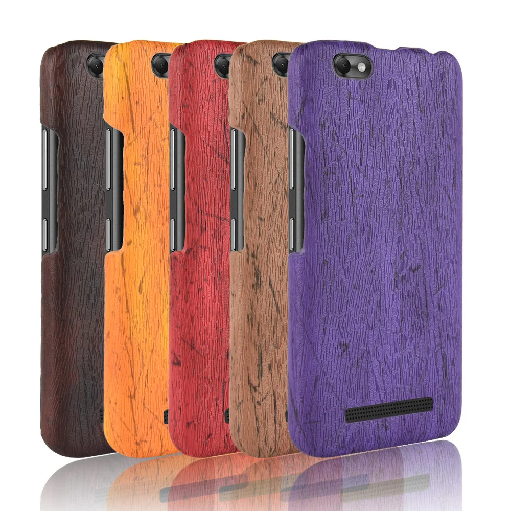 

For Lenovo Vibe C A2020 Case Hard PC+PU Leather Retro wood grain Phone Case For Lenove A2020 Cover Luxury Wood Case 5.0''