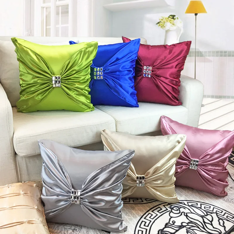 Cushion, High Grade Satin, Washed Silk, Euclidean Cushion, Hand
