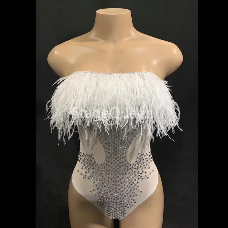 white rhinestone bodysuit