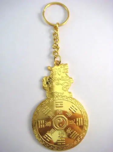 Pi Xiu Tai Sui Coin Amulet для удачи в деньгах повышения фэн шуй ключи цепочки Ключи Кольца