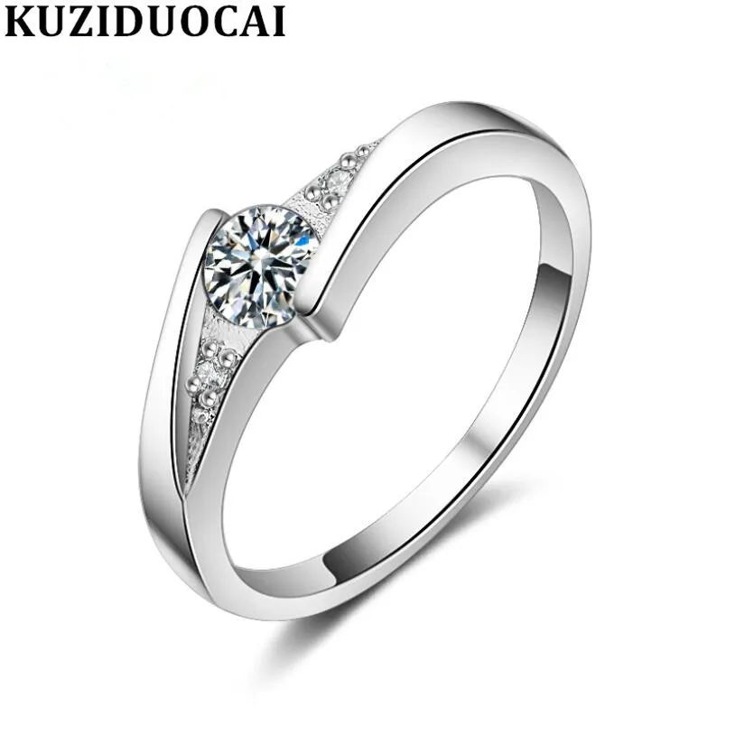 Kuziduocai новые модные украшения из циркония нержавеющей стали параллельные
