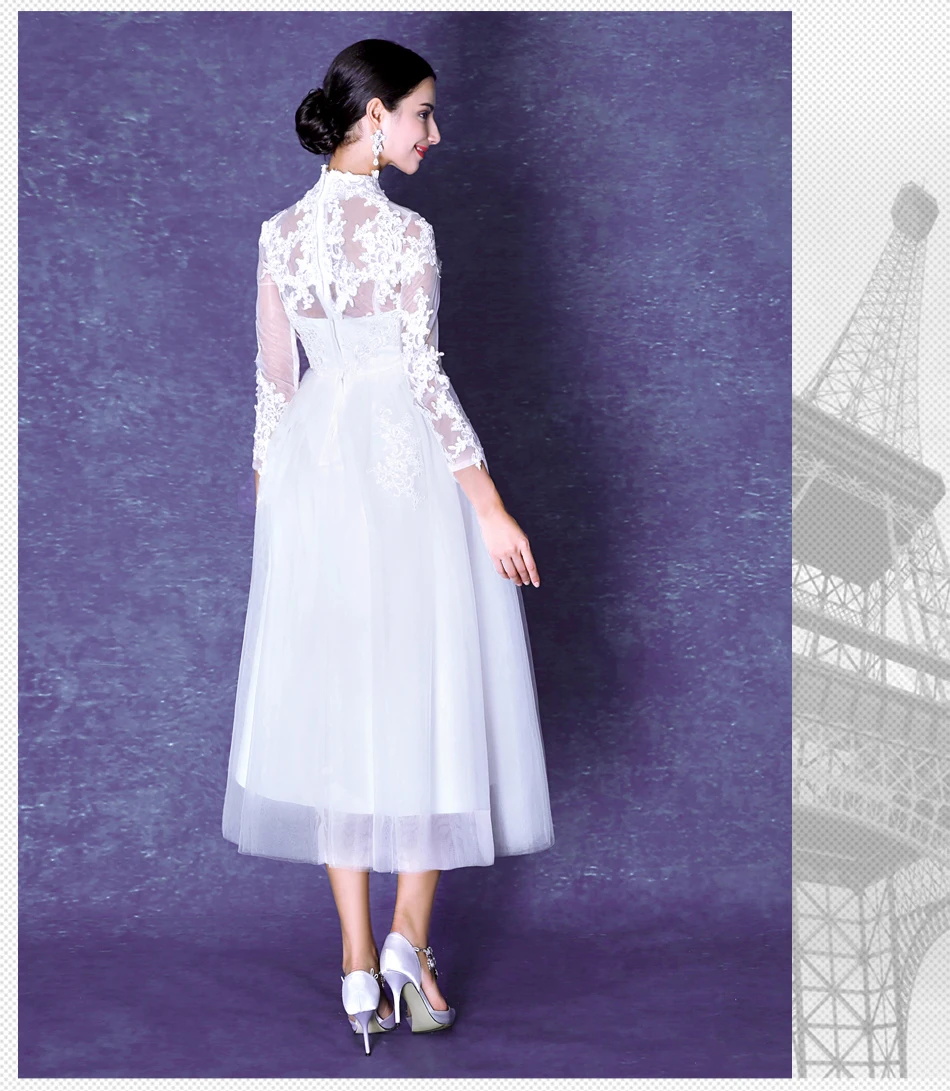 AXJFU белое кружевное вечернее платье принцессы с длинными рукавами es illusion винтажное прозрачное пляжное вечернее платье 313