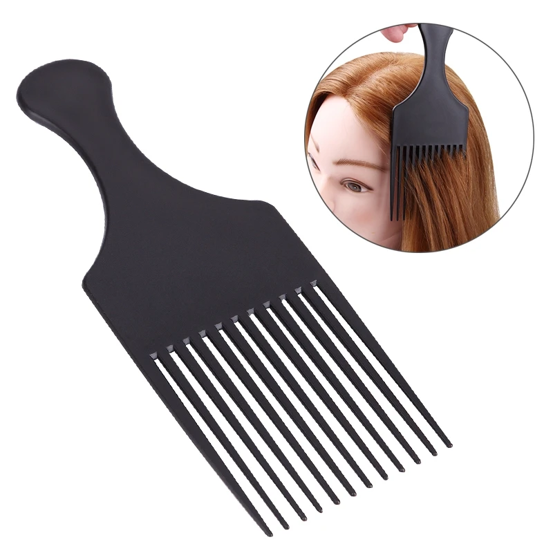 Mayitr 1pc Professional Salon Hairdressing Comb Plastic Black Wide Long Tooth Hair Comb Hair Styling Tool