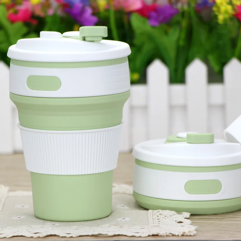 

Gift folding silicone coffee cup hot multi-functional folding silicone cup creative portable cup