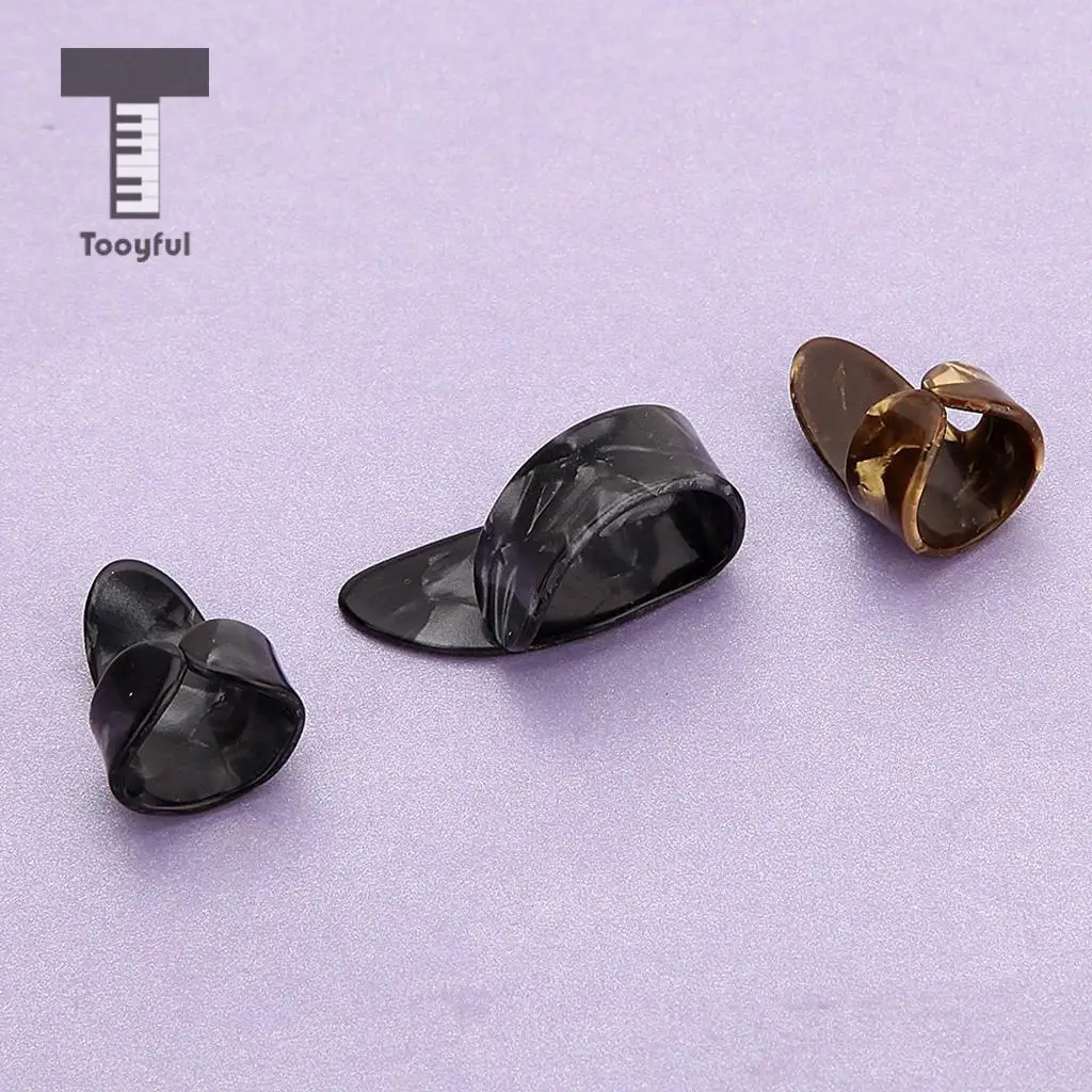 Tooyful Practical Set/15pcs Celluloid Thumb Finger Nail Picks Plectrums with Case Box for Guitar Bass Banjo Mandolin Parts