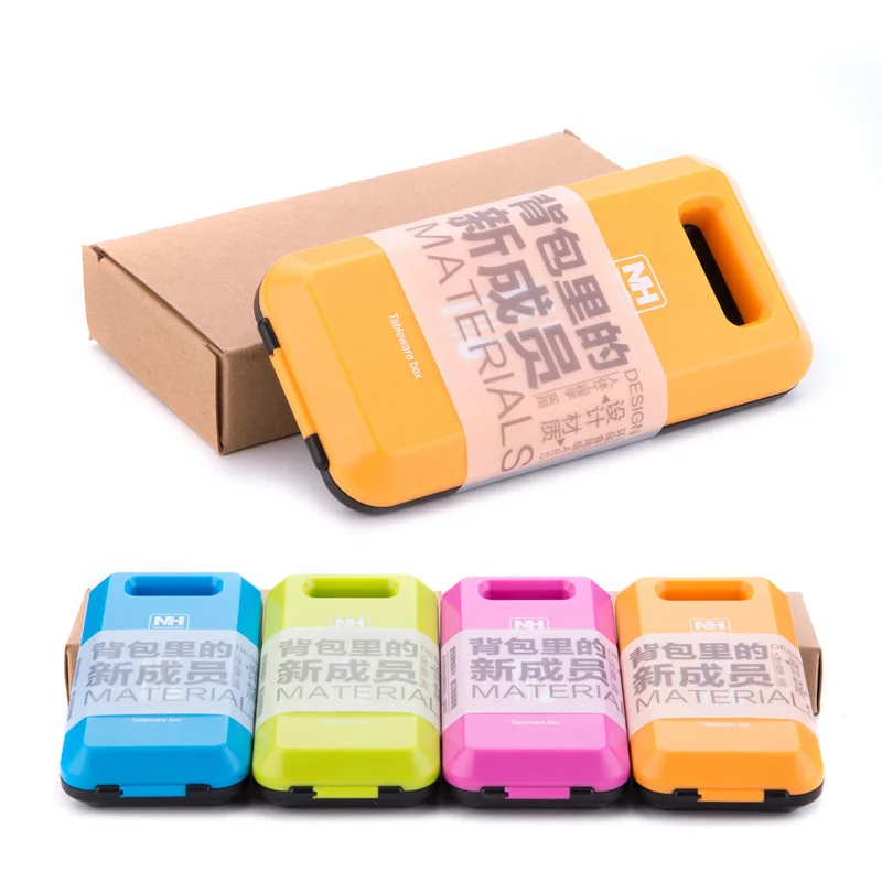 

Free Shipping Portable Three-piece Cutlery Set Plastic Tableware Travel Picnic Fork Spoon Chopsticks With Storage Box