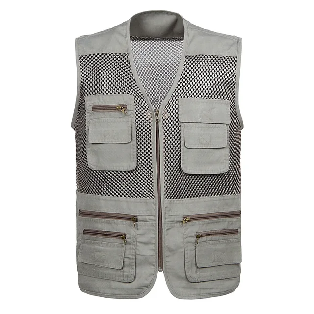 Encontrar Army Green Mens Mesh Breathable Vest Collarless Vest Multi