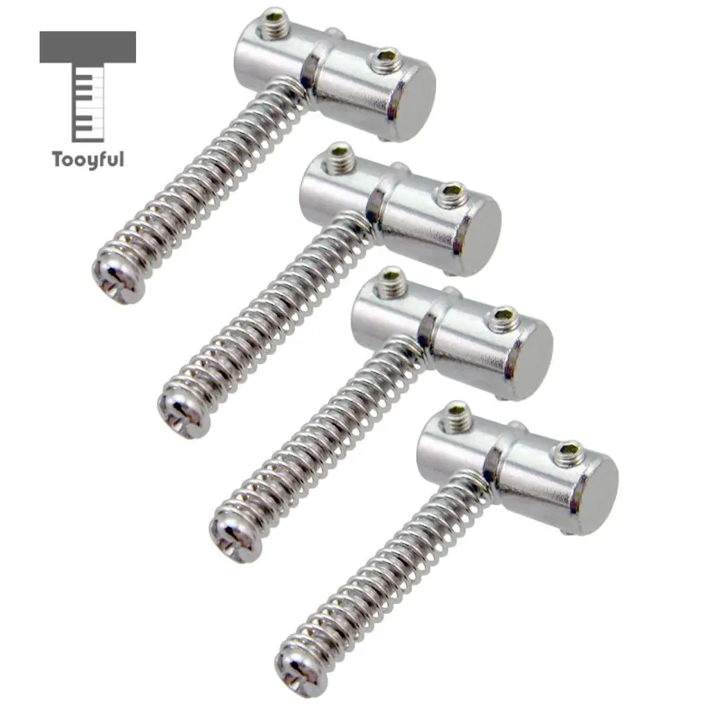 Tooyful 4x Electric Bass Fixing String Bridge Saddle Zinc Alloy for Replacement Parts
