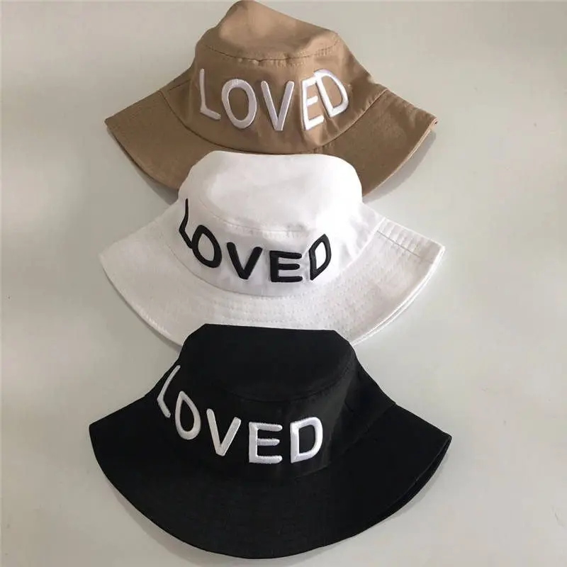 С надписью «love» и панамка с вышивкой Рыбацкая шляпа на открытом воздухе Дорожная шляпа шляпы от солнца для мужчин и женщин 262