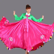 Корейские танцевальные костюмы, РУСС ханбок, модное шоу, женское традиционное платье для корта, миноритарная вышивка, Одежда для танцев