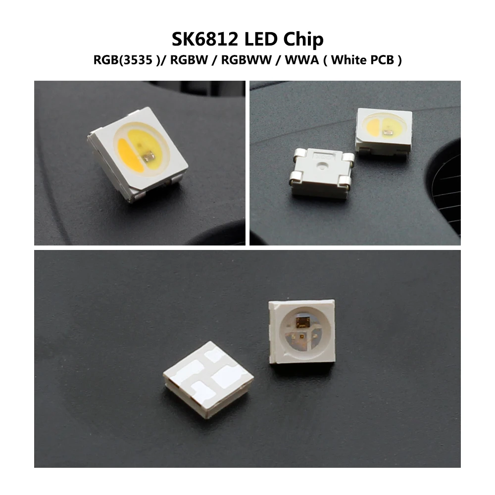 10 ~ 1000 шт WS2812B RGB светодиодный чип черный/белый версия SK6812 RGB/RGBW/WWA 3535/5050 SMD