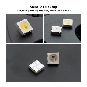 Image 4 - 10 pcs 1000 pces ws2812b rgb led chip preto/branco versão sk6812 rgb/rgbw/wwa 3535/5050 smd individualmente endereçável led chip pixels