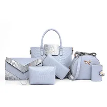 Фиолетовые дамские сумочки набор из 6 шт сумочки этикетки последние ручные сумочки набор