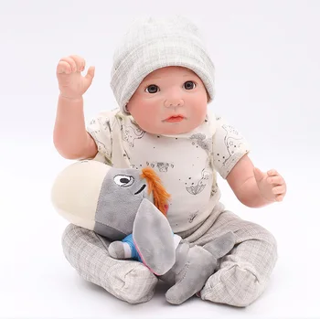 

50cm Baby lifelike real touch Dolls soft Silicone Boneca Reborn Brinquedos Bonecas children's day gifts toys bed time plamates