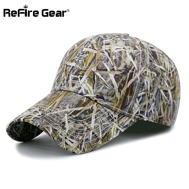 

ReFire Gear Tactical Camouflage Baseball Cap Men Summer Conceal Army Cap Man's Outfitter Hat Paintball Airsoft Leaves Camo Caps