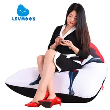 LEVMOON Погремушка Диван Кресло Супермен M Сиденья зак Комфорт Мешок Фасоли Кровать Покрытия Без Наполнителя Хлопка Крытый Погремушка Кресло