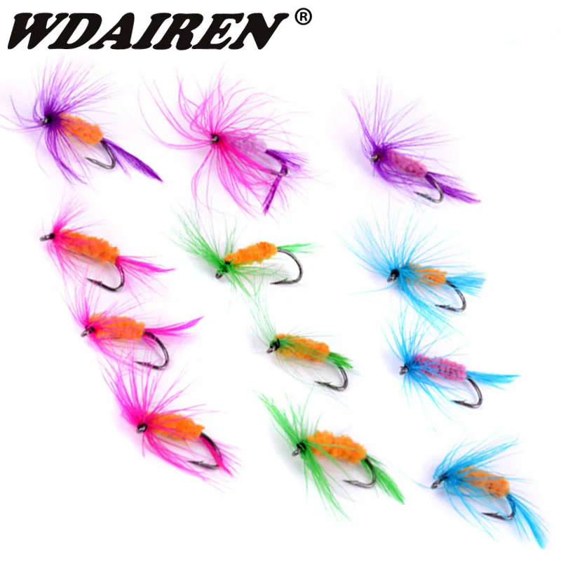 Buy 12pcs/Lot Various Dry Fly Trout Salmon Floating