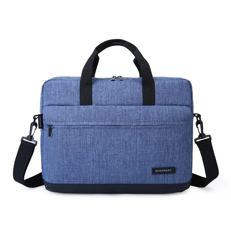 BAGSMART 15,6 дюймовый портфель для ноутбука, сумка, нейлоновый портфель, Офисные Сумки, деловые компьютерные сумки синего цвета - Цвет: Dark Blue
