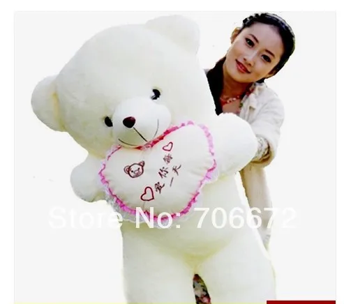 

New stuffed chinese words means " love you every day " teddy bear Plush 120 cm Doll 47 inch Toy gift wb8114